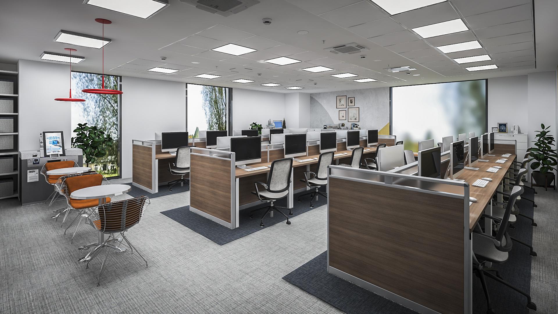 ánh sáng trung tính cho văn phòng