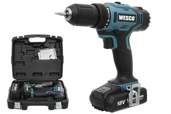 Máy khoan pin Wesco WS2938K2 – 18V