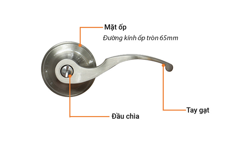 Satin Nickel Yale VL6552US15 round lever lock