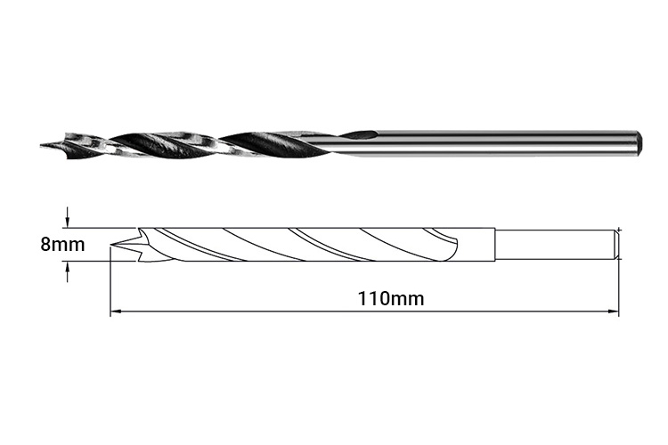 Mũi khoan gỗ 8x110mm Tramontina 43143108