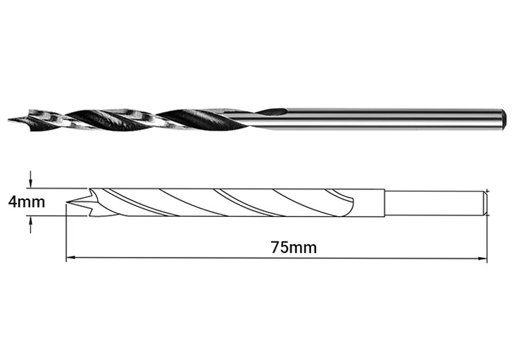 Mũi khoan gỗ 4x75mm Tramontina 43143104