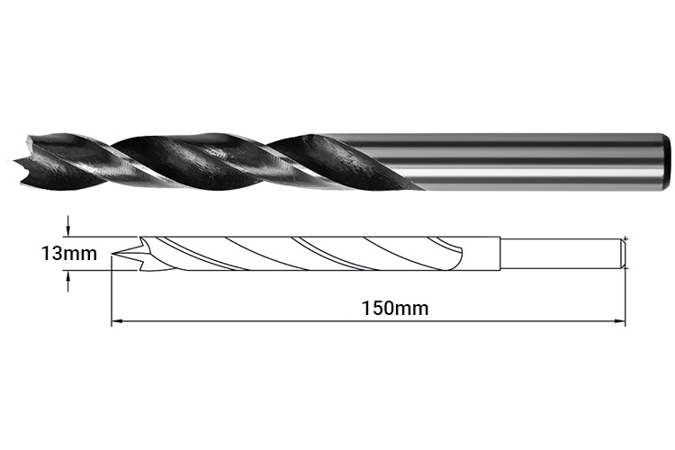Mũi khoan gỗ 13x150mm Tramontina 43143113