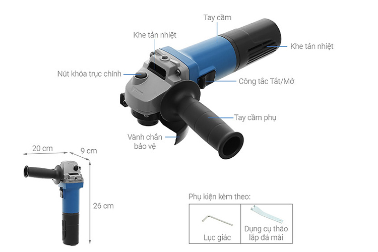 Máy mài góc 100mm/750W LUXTER WM66107