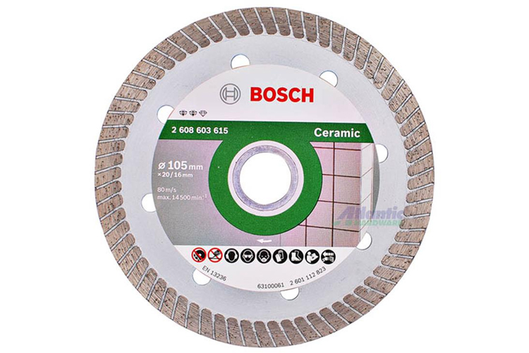 Đĩa cắt kim cương Turbo 105x16mm ceramic BOSCH 2608603615