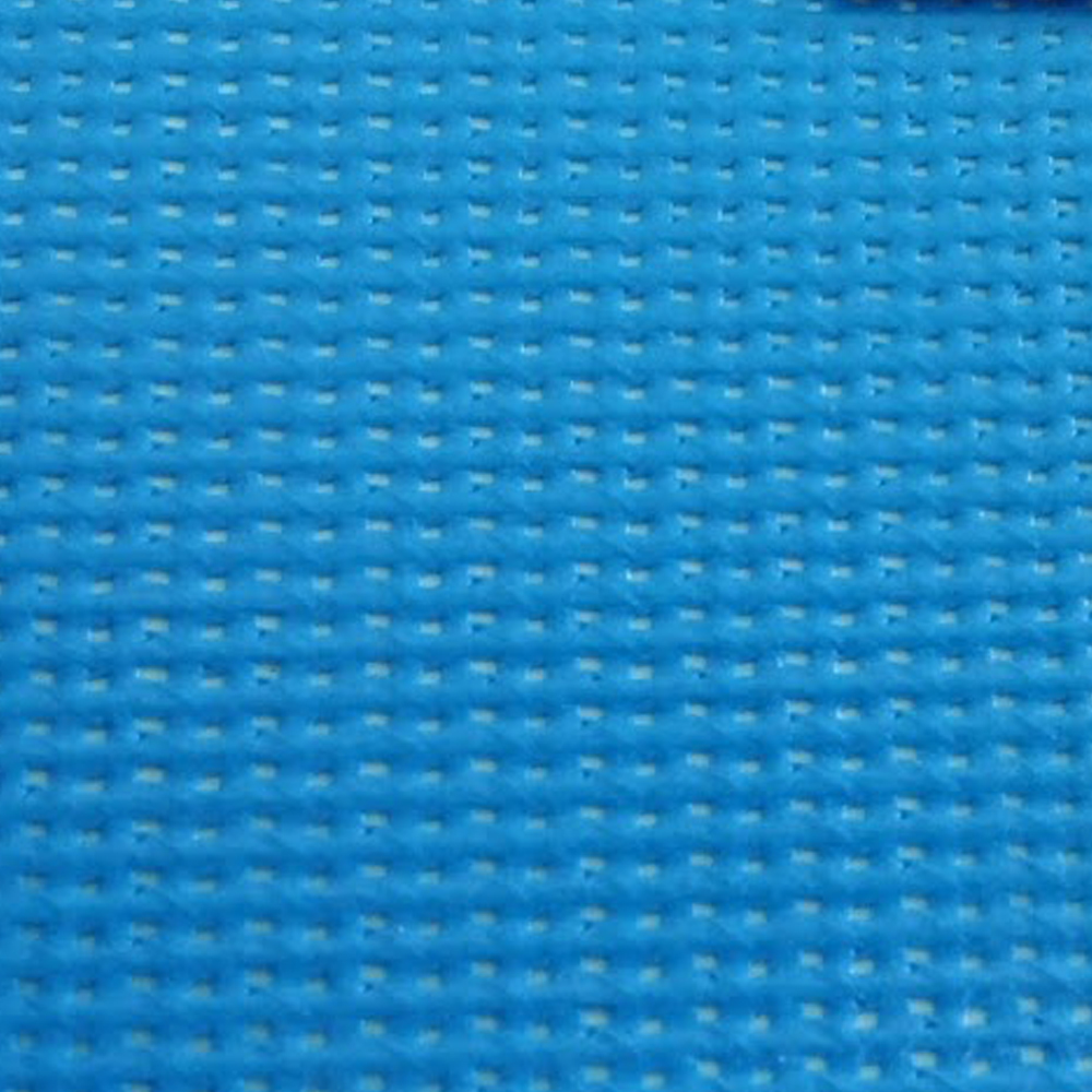 Lưới chắn lan can PVC 420x500D màu xanh dương