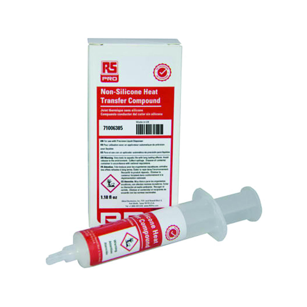 RS PRO Non-Silicone Heatsink Compound, 0.65W/mK, 35 ml Syringe (503357)