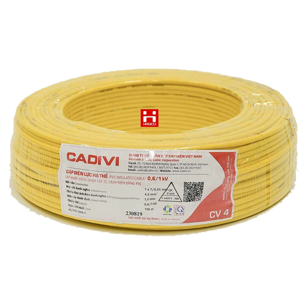 Dây điện đơn CADIVI CV- 4.0