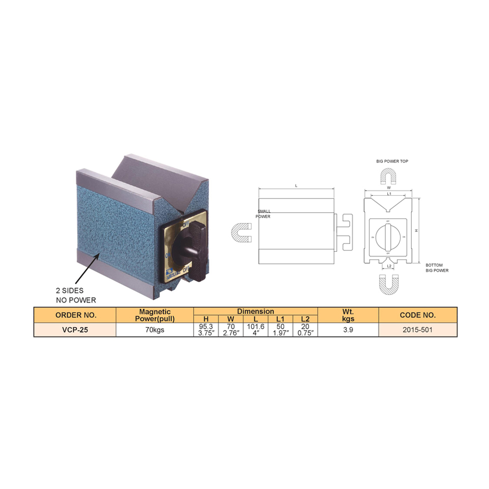 Khối V từ tính Vertex VCP-25