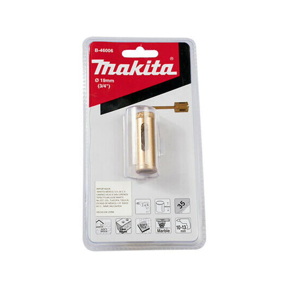 Mũi khoét lỗ kim cương 19mm Makita B-46006