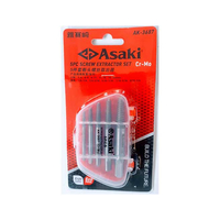Bộ mũi ren lấy bu lông, ốc vít gãy Asaki AK-3687 (5 chi tiết)