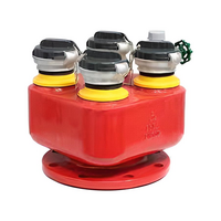 Shin Yi FHFA-0150-10-D2R red four-door fire hydrant
