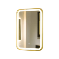 Gương đèn led cảm ứng 60x80cm Cotto AMH11B02- GOLDEN mạ titan vàng