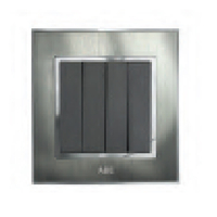 Công tắc bốn 1 chiều ABE SATIN S1B-41C màu bạc