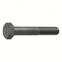 Standard Hex Head Cap Screws Metric M6x1x55mm Class 10.9 Steel Black Oxide Partially Threaded