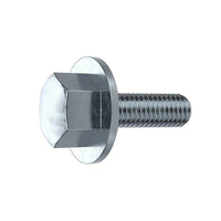 Hex Flange Bolts Flanged Metric M12x1.25x30mm Class 10.9 Steel Zinc Plated Fully Threaded