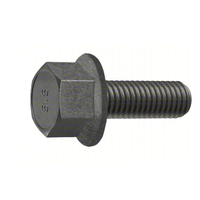 Hex Flange Bolts Flanged Metric M8x1.25x16mm Class 8.8 Steel Plain Fully Threaded