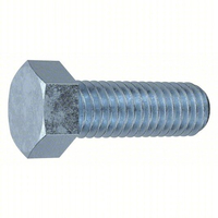 Standard Hex Head Bolts Metric M5x0.8x20mm Not Graded Steel Zinc Plated Fully Threaded