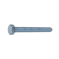 Standard Hex Head Cap Screws Metric M10x1.5x70mm Not Graded Steel Zinc Plated Fully Threaded