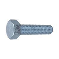 Standard Hex Head Cap Screws Metric M8x1.25x60mm Not Graded Steel Zinc Plated Fully Threaded