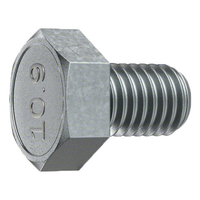 Standard Hex Head Cap Screws Metric M12x1.75x20mm Class 10.9 Steel Zinc Plated Fully Threaded