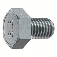 Standard Hex Head Cap Screws Metric M10x1.5x25mm Class 8.8 Steel Zinc Plated Fully Threaded