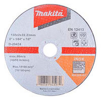 Đá cắt mỏng cho inox/thép MAKITA D-29424 150x2x22.2mm