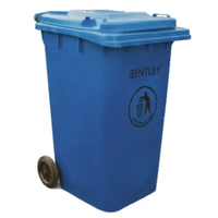 Thùng đựng rác nhựa 240 lít RS PRO 7906873 màu xanh dương