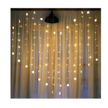 Dây đèn LED trang trí dài 5m, 20 bóng trái tim có remote điều khiển từ xa dùng pin