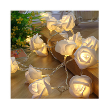 Dây đèn LED trang trí dài 5m, 20 bóng hình hoa hồng dùng pin