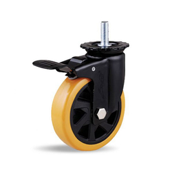 Bánh xe PU dòng 290 tải trọng trung bình trục xoay có thắng Ethos 296UMH125T16