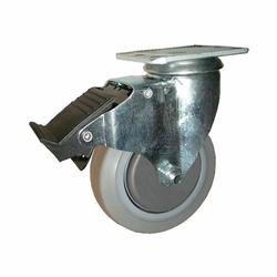 Rubber wheel series 250 medium load spindle with brake Ethos 253EIY100P01