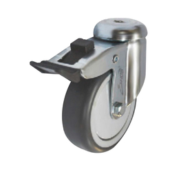 Medium duty rubber wheel series 230 swivel with brake Ethos 213TPE075H10
