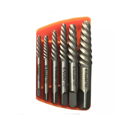 Asaki AK-3688 broken bolt and screw removal bit set (6 pieces)