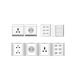 16A 2-pin double socket with 1 hole LiOA E182UX
