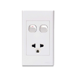 Ổ cấm đôi 3 chấu Sino S18