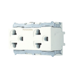 Double socket with ground wire 250VAC - 16A Panasonic WNG159237W