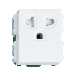 Ổ cắm đơn có màn che và dây nối đất 250VAC - 16A Panasonic WEV1181-7SW
