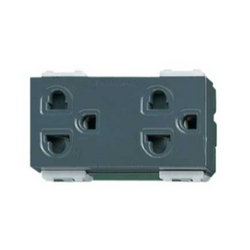 Ổ cắm đôi có màn che và dây nối đất 250VAC - 16A Panasonic WEV1582H