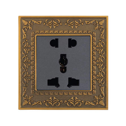 ABE PLACE P1C-D3C 3-pin double socket, lead gray