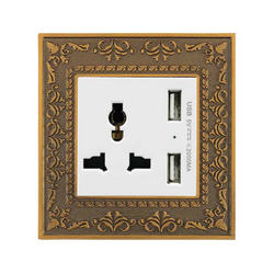 Ổ cắm đa năng kèm USB ABE PLACE P1A-USB màu trắng