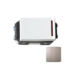 2-contact D switch with indicator light 250VAC - 20A Panasonic WEVH5033-7MYZ metallic gold