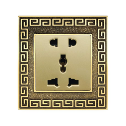 Ổ cắm đôi 3 chấu ABE PLACE P1B-D3C màu vàng