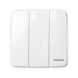 Set of 3 quick-plug 1-way C switches 250V-16A Panasonic WMT506-VN white