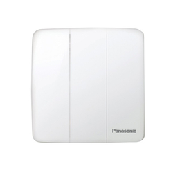 Set of 3 1-way quick-plug B switches 250V-16A Panasonic WMT505-VN white