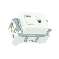 Ổ cắm đơn có dây nối đất phích cắm dẹp Panasonic WN11017W