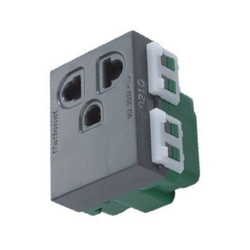 Ổ cắm đơn có màn che và dây nối đất 250VAC - 16A Panasonic WEV1181-7H