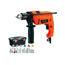 Black & Decker HD650BXH-B1 650W Hand Drill (Tool Box with 100 Accessories)