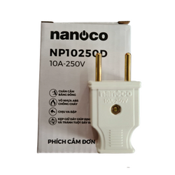 Phích cắm đơn 10A - 250V Nanoco NP10250D