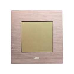 Công tắc đơn 1 chiều ABE TITANIUM T1H-11C màu vàng hồng