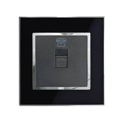 Ổ cắm điện thoại ABE MIRROR M1D-DT màu đen